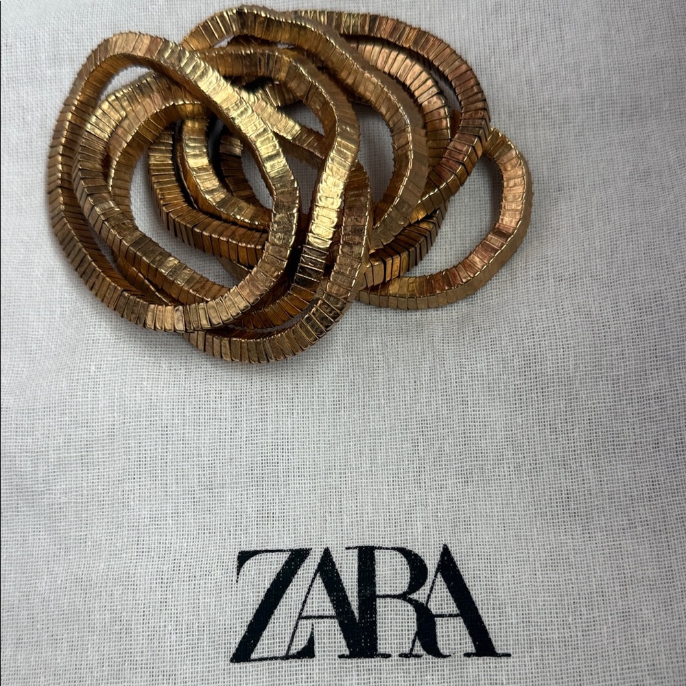 Zara Gold Metallic Bracelet Set